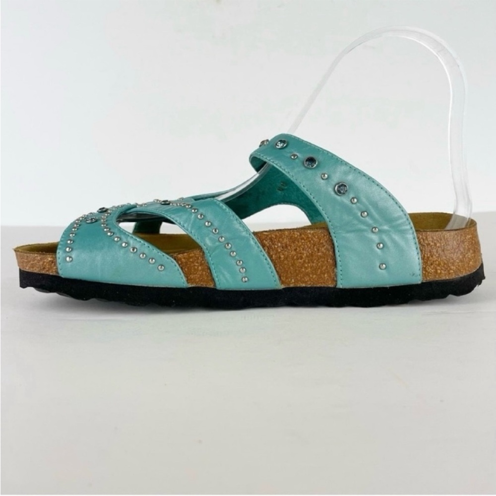 Birkenstock Betula Lambada Turquoise Teal Mermaid Crystal Studded Sandals EUC - Picture 7 of 14